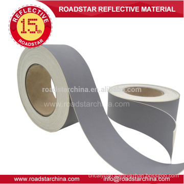 Grey color 0.8mm thickness reflective PVC leather